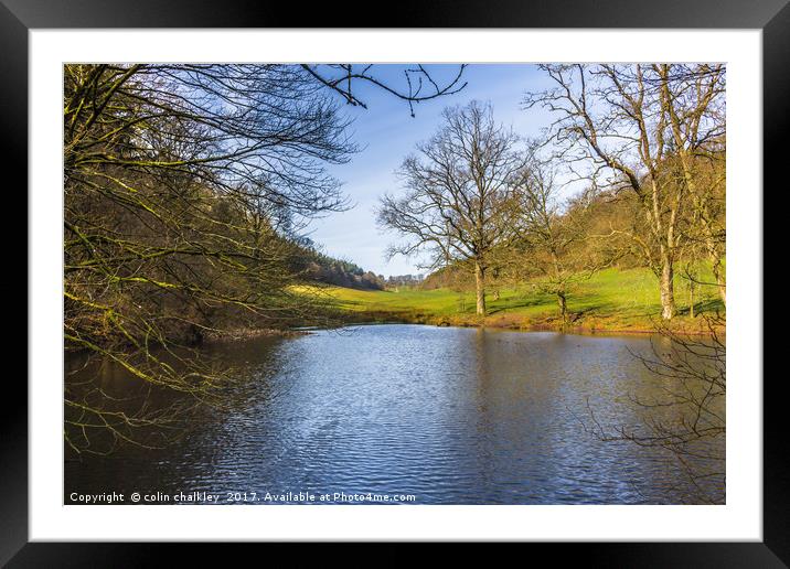 Source of the River Stour at Stourhead Framed Mounted Print by colin chalkley