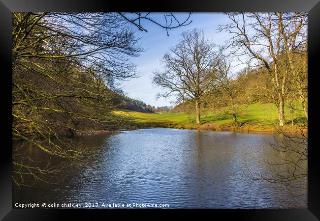 Source of the River Stour at Stourhead Framed Print by colin chalkley