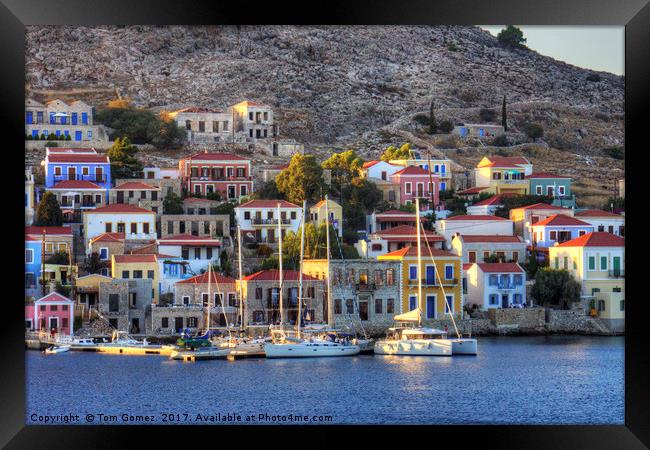 Chalki Ruins Framed Print by Tom Gomez