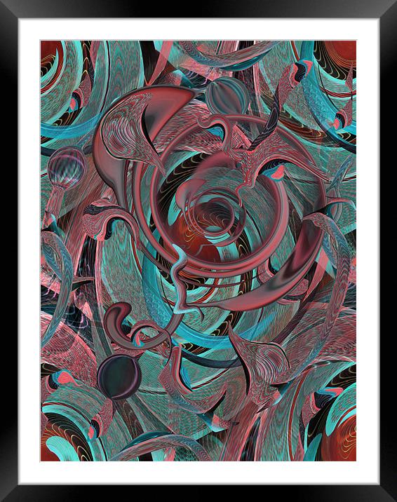 twisted 2 Framed Mounted Print by Heather Newton