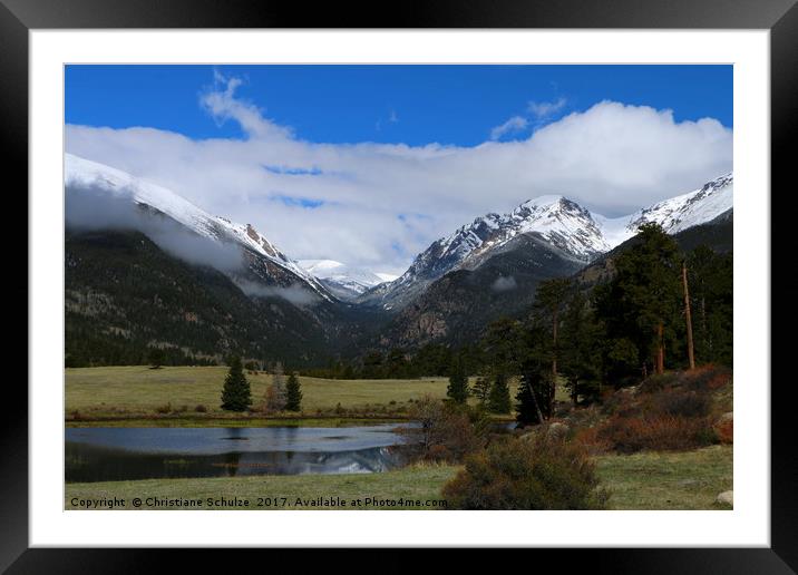 A Beautiful Mountain View Framed Mounted Print by Christiane Schulze