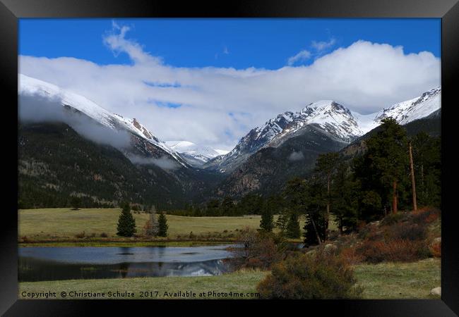 A Beautiful Mountain View Framed Print by Christiane Schulze