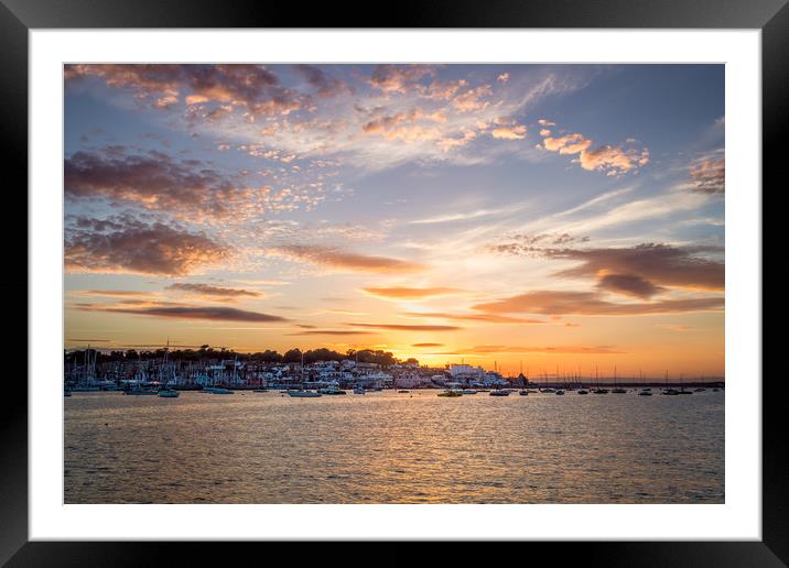 Cowes Sunset Framed Mounted Print by Wight Landscapes
