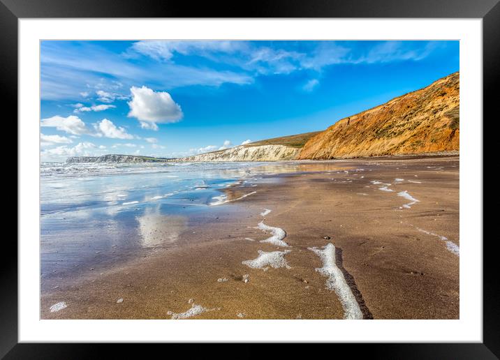 Compton Bay Summer Beach Framed Mounted Print by Wight Landscapes