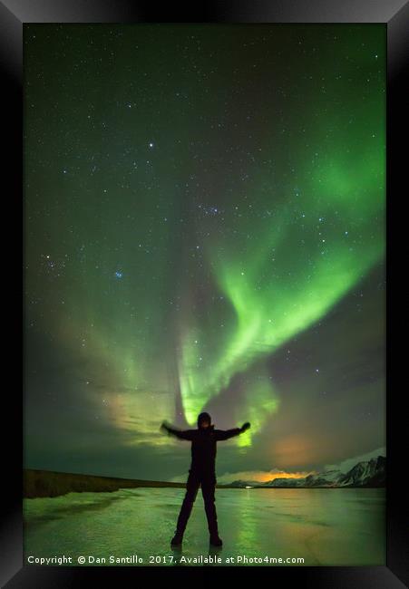 Aurora Borealis in Snæfellsnes, Iceland Framed Print by Dan Santillo