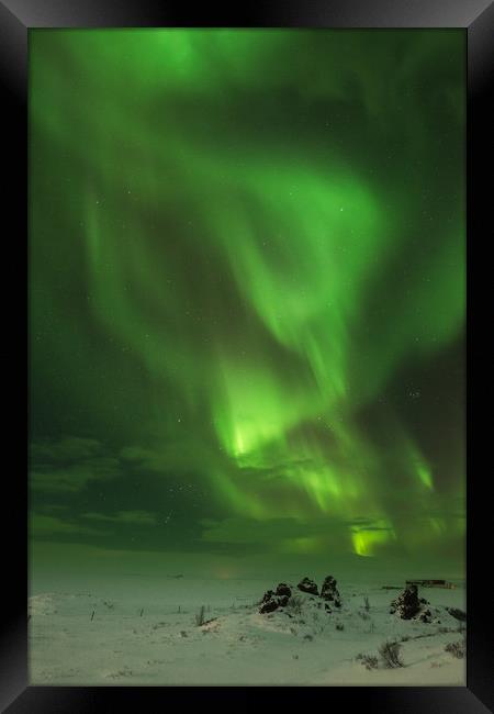 Aurora Borealis or Northern Lights. Framed Print by Natures' Canvas: Wall Art  & Prints by Andy Astbury