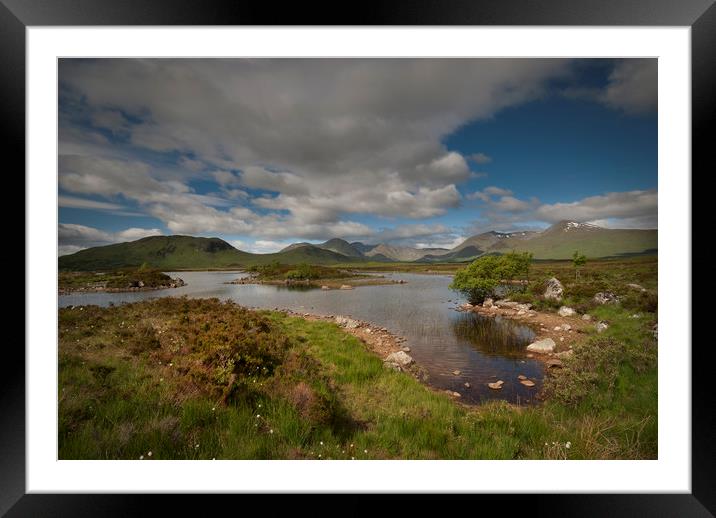 The Black Mountains and lochan na stainge  Framed Mounted Print by Eddie John