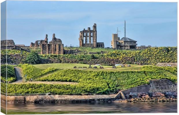 Tynemouth Priory Ruins Canvas Print by Valerie Paterson