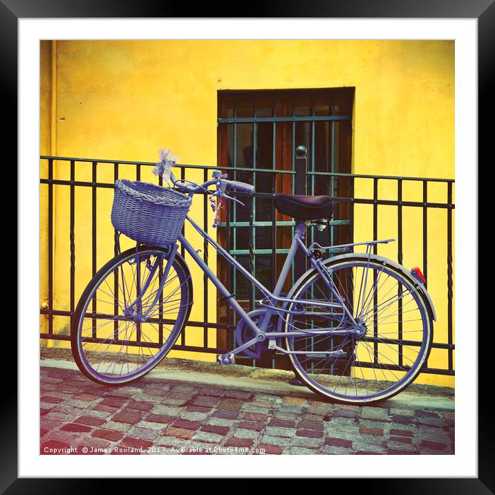 Purple Bike Framed Mounted Print by James Rowland