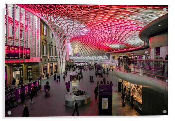 Kings Cross in Red Acrylic by Jack Jacovou Travellingjour