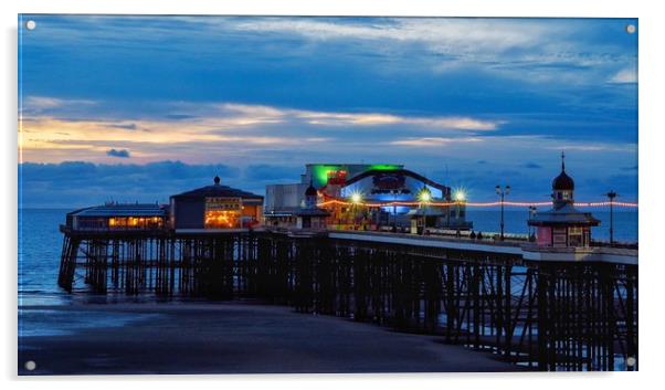 North Pier,Blackpool. Acrylic by Victor Burnside