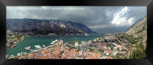 Bay of Kotor, Montenegro Framed Print by Stephen Maxwell