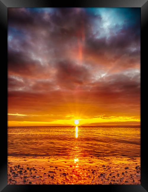 Prestwick Sunset Framed Print by Gareth Burge Photography