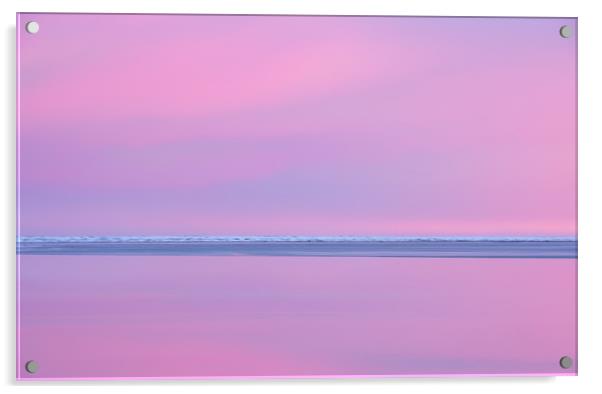 Pastel Shades of an Icelandic  Winter Sunset. Acrylic by Natures' Canvas: Wall Art  & Prints by Andy Astbury