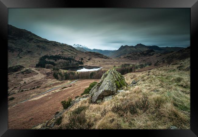 Blea Tarn and the Langdale Pikes Framed Print by Paul Andrews