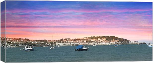   SUNSET OVER APPLEDORE                            Canvas Print by Alexia Miles