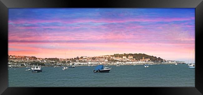   SUNSET OVER APPLEDORE                            Framed Print by Alexia Miles