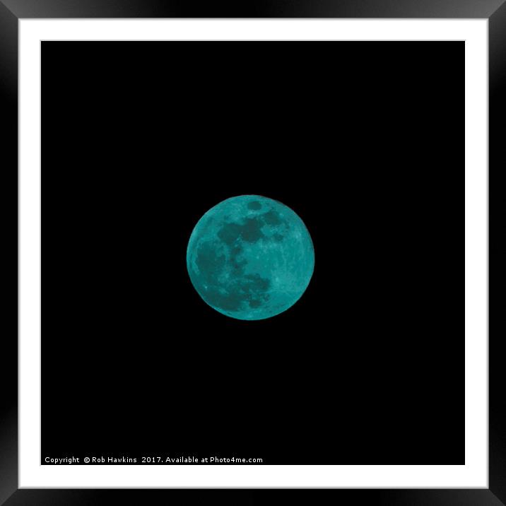 Blue Moon  Framed Mounted Print by Rob Hawkins