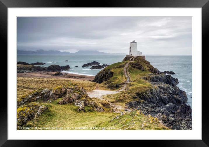 Tyr Mawr Lighthouse. Framed Mounted Print by raymond mcbride