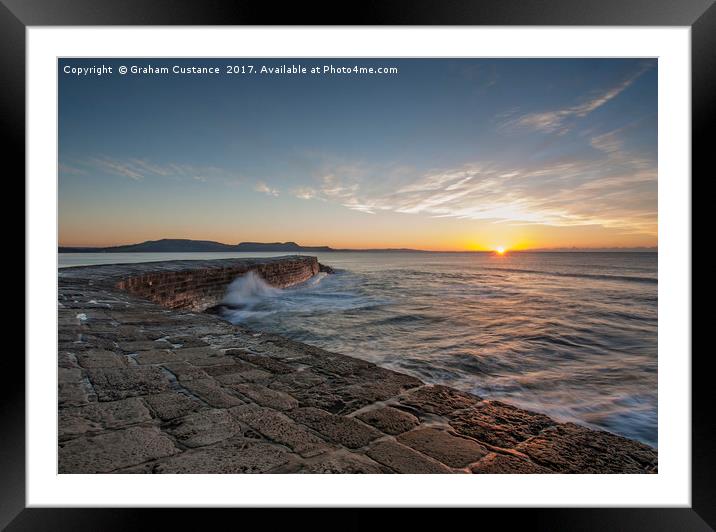 Sunrise at The Cobb Framed Mounted Print by Graham Custance