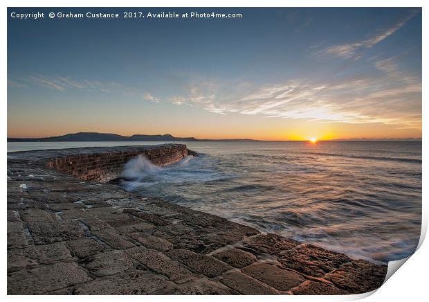 Sunrise at The Cobb Print by Graham Custance