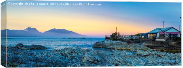Kaikoura seascape with fishing hut Canvas Print by Sheila Smart