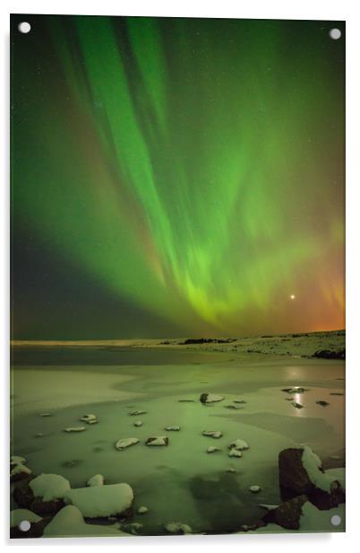 Aurora Borealis or Northern Lights. Acrylic by Natures' Canvas: Wall Art  & Prints by Andy Astbury