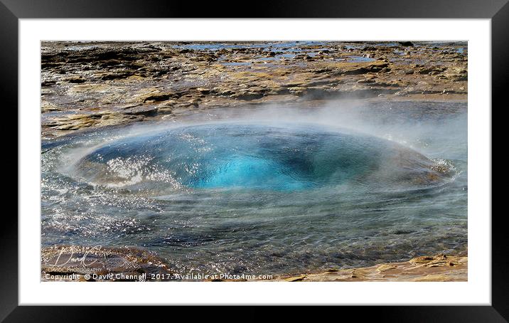 Glass Dome Geysir  Framed Mounted Print by David Chennell