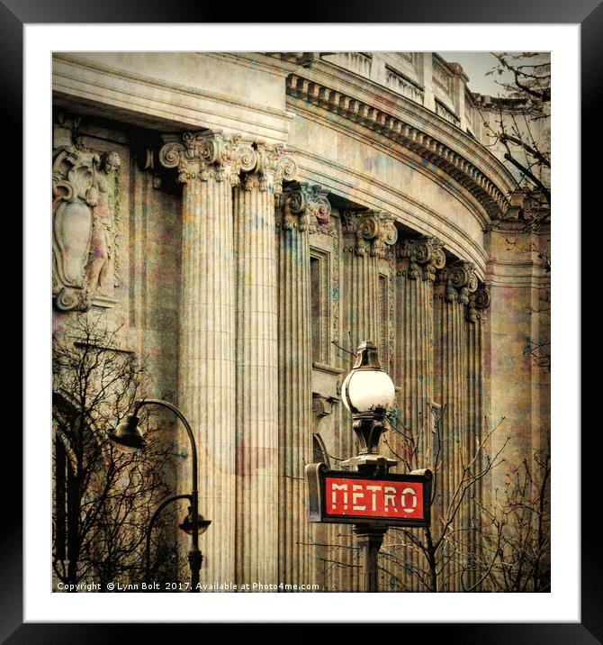 Paris Metro Framed Mounted Print by Lynn Bolt