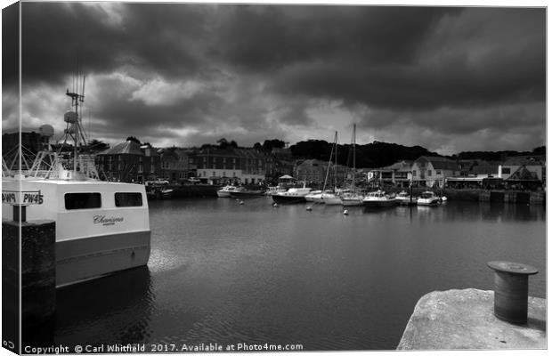 Padstow Harbour in Cornwall, England. Canvas Print by Carl Whitfield