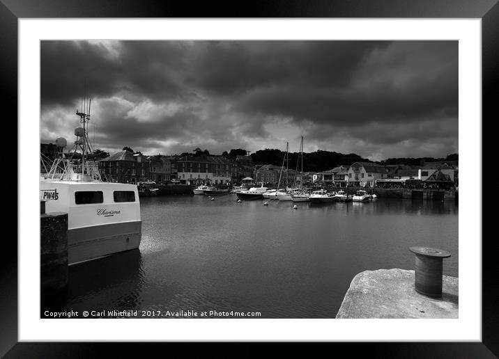 Padstow Harbour in Cornwall, England. Framed Mounted Print by Carl Whitfield
