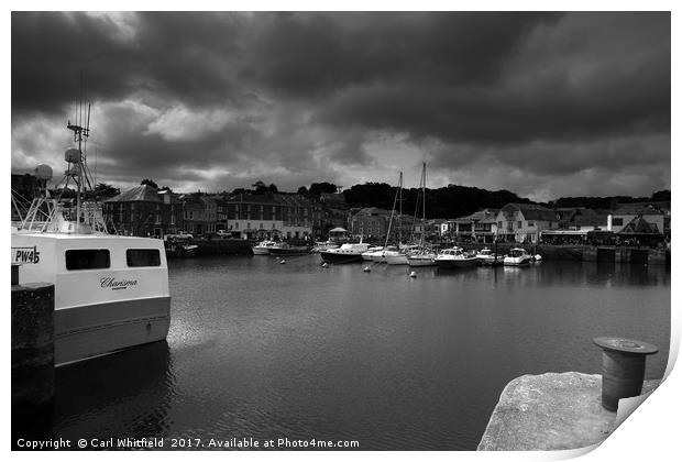 Padstow Harbour in Cornwall, England. Print by Carl Whitfield