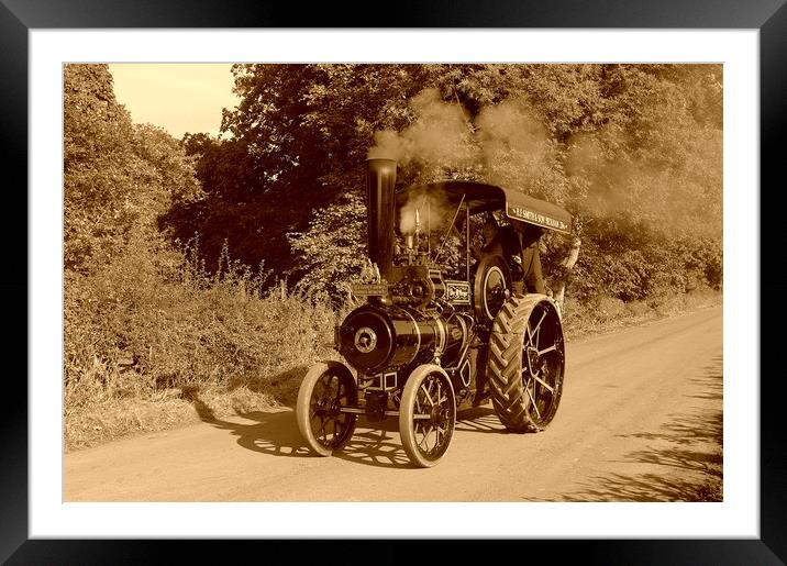 Fowler Traction Engine Framed Mounted Print by Alan Barnes