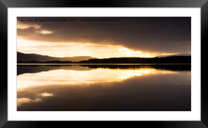 Boat a Garten Loch Sunset Framed Mounted Print by Keith Thorburn EFIAP/b