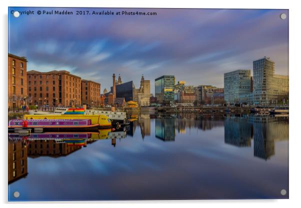 Salthouse Dock Long Exposure Acrylic by Paul Madden