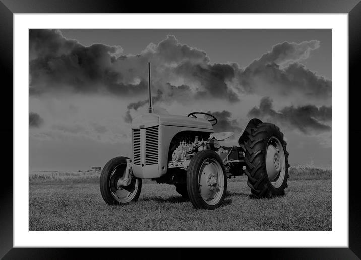1954 Ferguson TEF 20 Tractor Framed Mounted Print by Alan Barnes