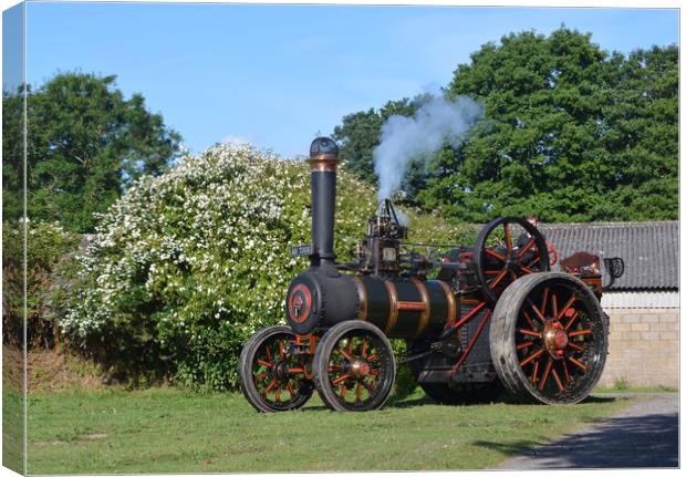 1921 Burrell Traction Engine Canvas Print by Alan Barnes