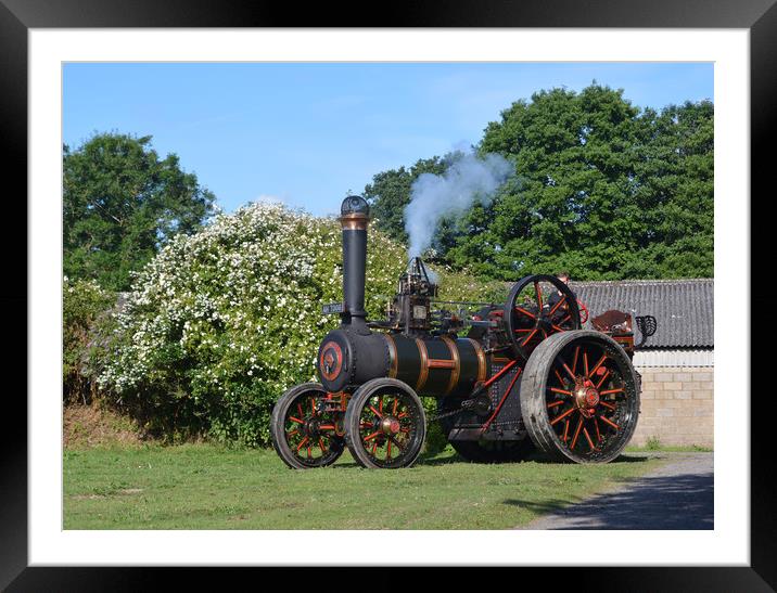 1921 Burrell Traction Engine Framed Mounted Print by Alan Barnes