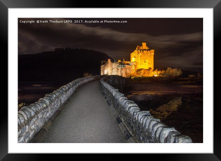 Eilean Donan Castle at Night Framed Mounted Print by Keith Thorburn EFIAP/b