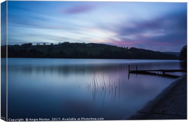 Fading Sunset over Damflask Canvas Print by Angie Morton