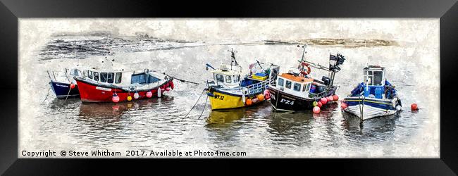 The fishing boats of Staithes. Framed Print by Steve Whitham