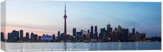 Toronto CN Tower  Canvas Print by Paul Brewer