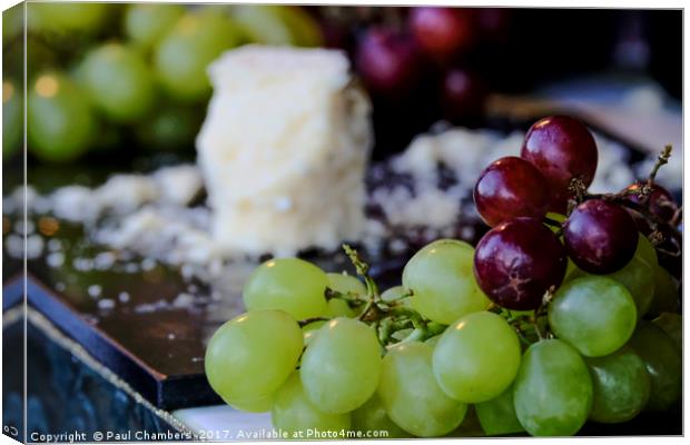 Grapes & Cheese Canvas Print by Paul Chambers
