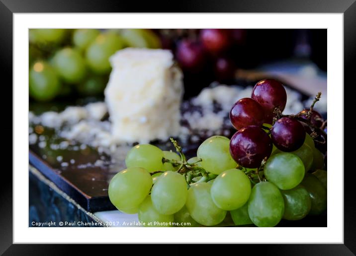 Grapes & Cheese Framed Mounted Print by Paul Chambers