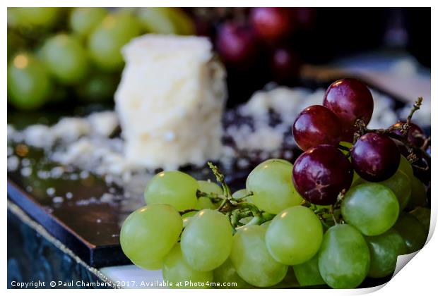 Grapes & Cheese Print by Paul Chambers