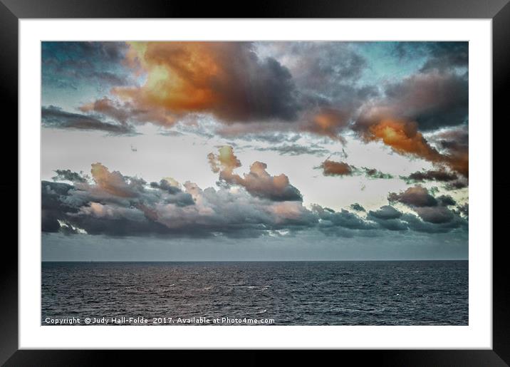 Dramatic Skies Framed Mounted Print by Judy Hall-Folde