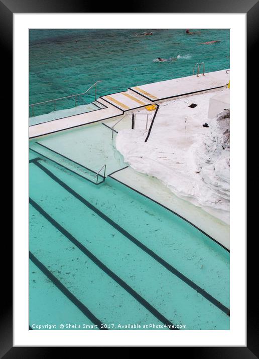 Bondi Icebergs pool Framed Mounted Print by Sheila Smart