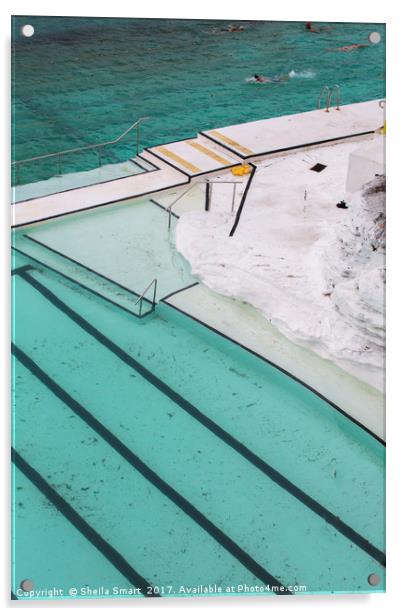 Bondi Icebergs pool Acrylic by Sheila Smart