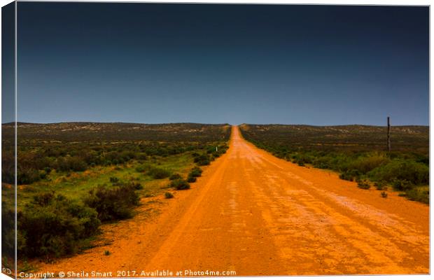 Road to the outback Canvas Print by Sheila Smart