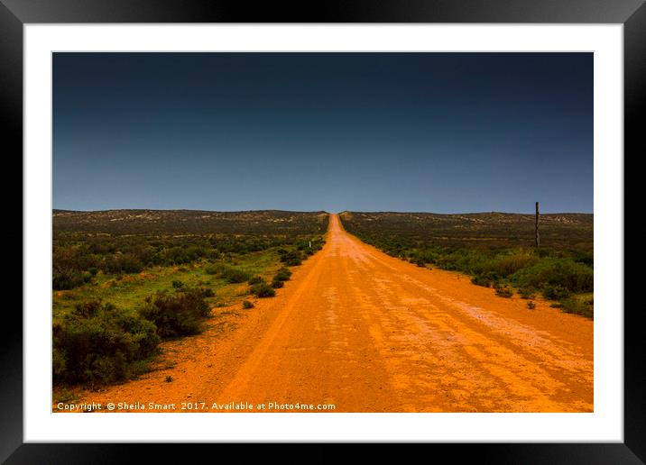 Road to the outback Framed Mounted Print by Sheila Smart